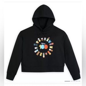 Disney Black Hoodie with Multicolor Character Design